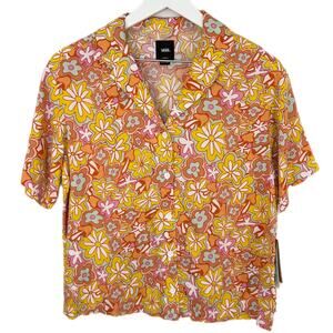Vans Floral Resort Button Up Crop Shirt NWT - Women's Size XS